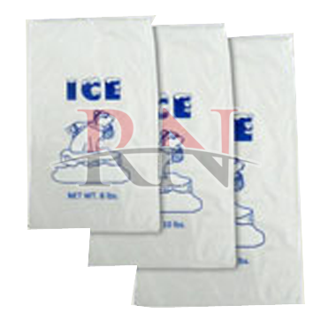 8 lb. Polyethelyne Ice Bags with Drawstring Crystal Ice