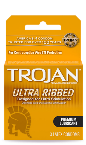 TROJAN | ULTRA RIBBED PREMIUM CONDOMS 3CT - 6PC